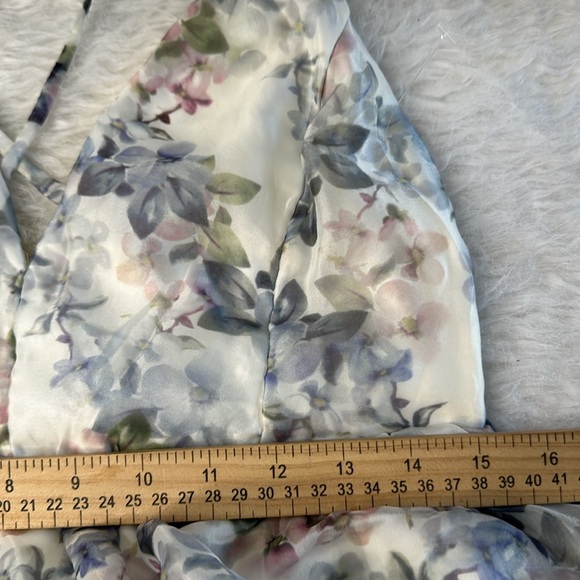 Lulus Effortless Evening Ivory Floral Print Sleeveless Maxi Dress Sz L - Picture 7 of 11